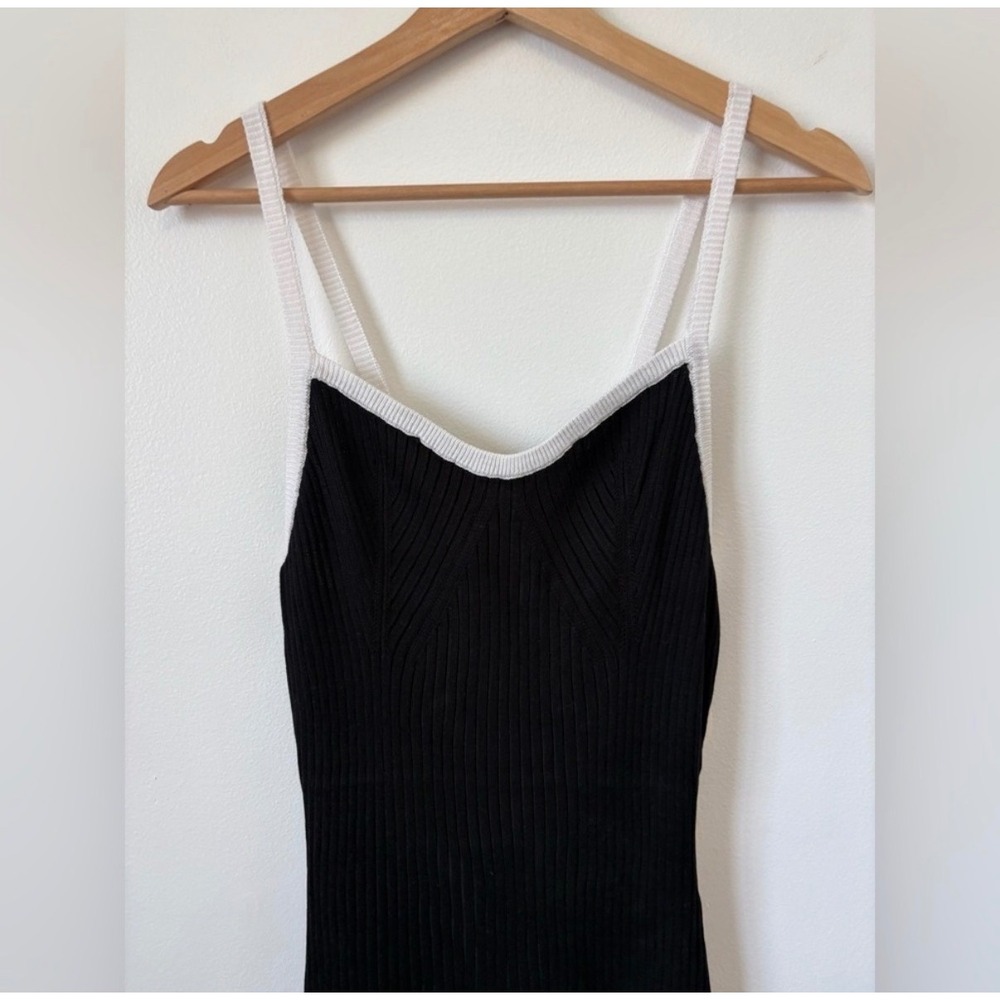 Jolie & Joy Slim Fit Maxi Dress – Black with White Trim‎ – Size Large - Picture 2 of 6